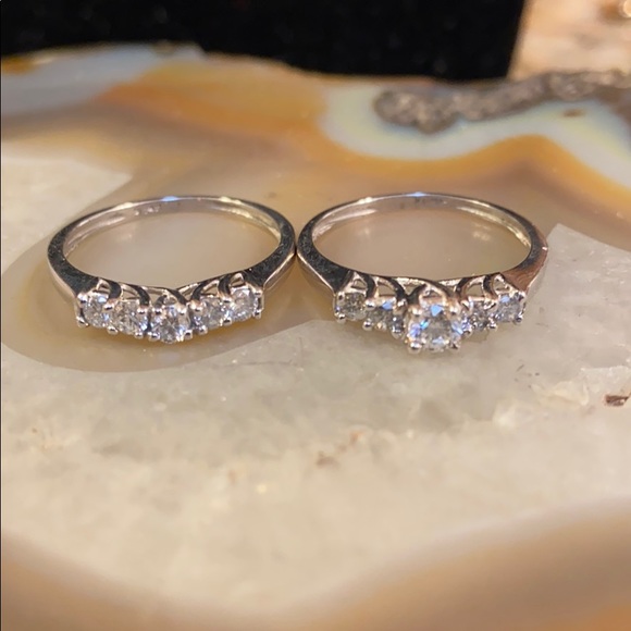 wedding rings Jewelry - Do not share - relisted 14k WG 10 diamond Wedding ring set, NWOT